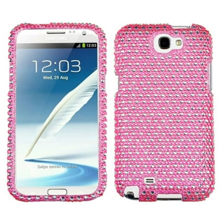 Insten Dots(Pink/white) Diamante Phone Case for SAMSUNG: Galaxy Note II