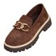 thumbnail image 1 of Apoyos de Tacón para Zapatos de Mujer de Moda Casual Redondo-Pie Cadena de Metal Zapatilla Decorativa con 4cm de Tacón, Zapatillas de Interior Al Aire Libre de las Mujeres, 1 of 9