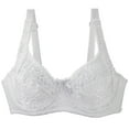thumbnail image 2 of Aloohaidyvio Women's French Double Support Lace Wirefree Bra,Push Up Minimizer Bras for Women Plus Size 100D, 2 of 5