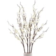 thumbnail image 1 of 4 Piezas Ramas de Flor de Cerezo Blancas, Ramas de Flor de Cerezo Artificiales con Tallos Largos Flores de Seda Artificiales para Jarrón, Boda, Oficina, Fiesta, Mesa, Centro de, 1 of 4