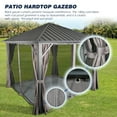 thumbnail image 5 of Ulax Furniture 10’ x 10’ Hardtop Gazebo, Waterproof and Fireproof Curtain, 5 of 7