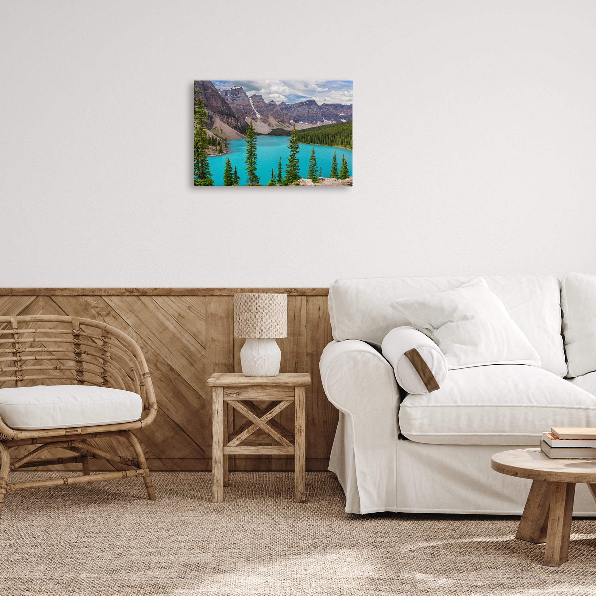 Stupell Industries Vivid Blue Valley Pond Landscape & Nature Photography Wrapped Canvas Art Print Wall Art, 24 x 16