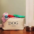 thumbnail image 7 of Canvas Storage Basket Rectangular with Handles 7.5''x16''x12.25'', Household Storage For Blankets, Towels, Toys - White Canvas, Dog Toys Print, 7 of 7