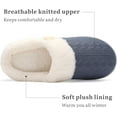 thumbnail image 3 of Womens Slipper Warm Comfy Memory Foam House Slippers Knitted Shoes Faux Fur Lined Anti-Skid Rubber Sole Bedroom Cozy Indoor Outdoor Slippers, 3 of 13