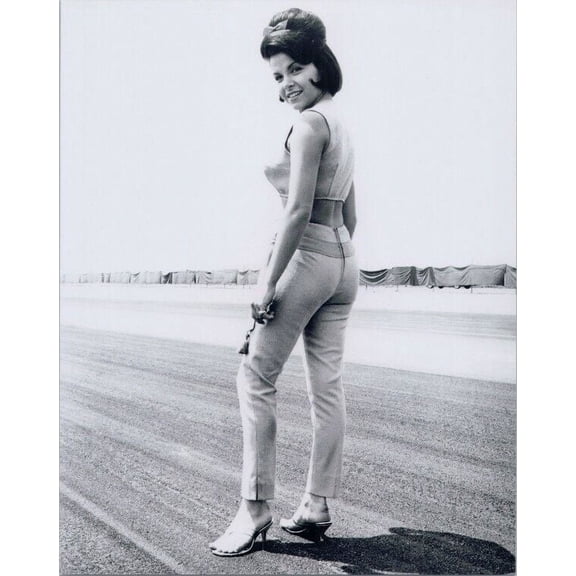 Annette Funicello full length pose on roadway 8x10 photo