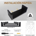thumbnail image 3 of Repisas Flotantes de Pared, Set de 5 Repisas para Recamara, Repisa Flotante Fácil de Montar, Capacidad de Carga 12 KG, Estantes Flotantes Versátiles para Dormitorio, Sala, Estudio, Cocina,Negro, 3 of 7