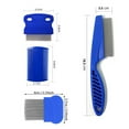 thumbnail image 7 of 16 Pieces Pet Comb, Dog Comb, Cat Comb, Lice Comb for Dogs Cats Round Head Stainless Steel Flea Comb for Float Hair Removal Dandruff, Hair Stain(Blue+Pink), 7 of 7