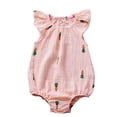 thumbnail image 1 of SUNSIOM Barboteuse Imprimée pour Bébé Fille, Manches Volantes Combinaison Décontractée, 1 of 10