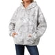 thumbnail image 1 of Sudadera con capucha Anoumcy Camo Maple Leaf de forro polar para mujer, color gris S, 1 of 8