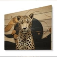 thumbnail image 2 of Designart "Leopard gracefulness Geometric" Animals Print on Natural Pine Wood, 2 of 5