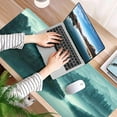 thumbnail image 6 of Morning Forest Fog River Desk Mat, Desk Accessory, Cute Workspace, Trendy Workspace, Trendy, 35.4x15.7in Large Gaming Mouse Pad, Cute Desk Topper, Pretty Desk Pad, 6 of 6