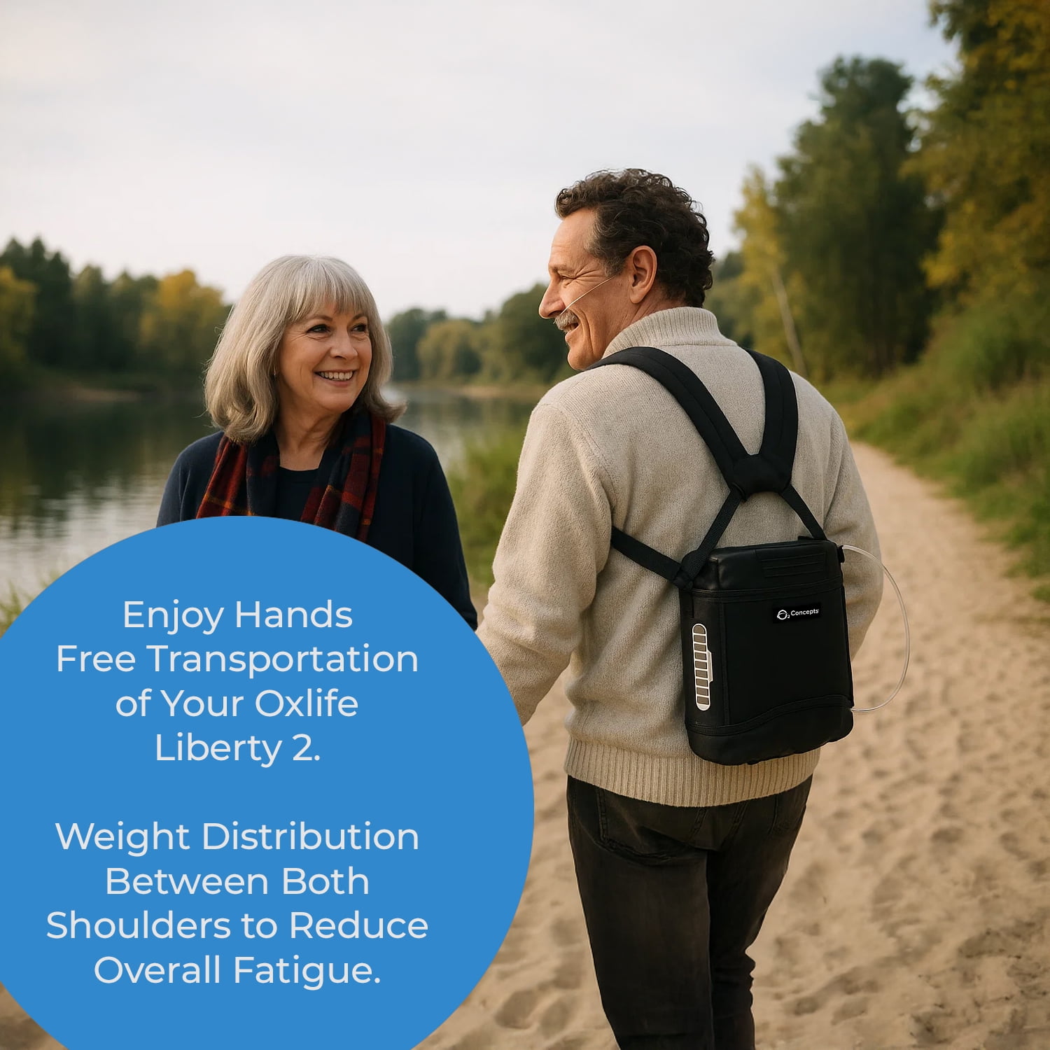Backpack for Oxlife Liberty 2 Portable Oxygen Concentrator