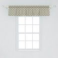 thumbnail image 2 of Ambesonne Romantic Window Valance, Hearts Love Sepia Tones, 42" x 12", Pale Sage Green and White, 2 of 3