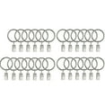 thumbnail image 2 of 25 Pack Curtain Rings with Clips Hooks, Rustproof Stainless Steel Drapery Rings for Tension Rod Bracket Eyelets Hangers, 2 of 6