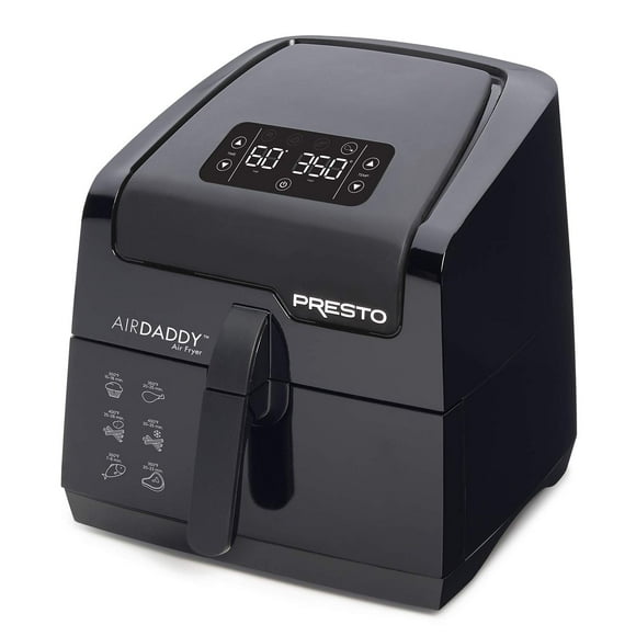 Presto 03422 Freidora de aire eléctrica digital AirDaddy de 4,2 cuartos, 4,2 cuartos, negra
