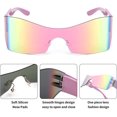 thumbnail image 4 of FEISEDY Fashion Rimless Futuristic Wrap Around Sunglasses Women Men Cyberpunk Visor Sunglasses B2329, 4 of 7