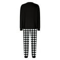 thumbnail image 5 of Aofany Christmas Pajamas for Family Matching Long Sleeve Christmas Print T shirt Tops + Plaid Pants Set Holiday Sleepwear, 5 of 5