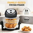 thumbnail image 6 of Granitestone Big Boss 16Qt Extra Large Glass Air Fryer Non Toxic – Family Sized 4 in 1 Cooker with 3 Cooking Sections, Stainless Steel Racks for French Fries, Chicken, Self Cleaning, Dishwasher Safe, 6 of 9