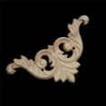 thumbnail image 2 of Wood Carved Corner Onlay Applique Carving Decor Furniture Craft Unpainted #3 3 10x7cm, 2 of 8