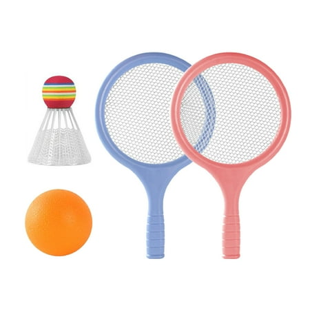 Children's Badminton Tennis Set Tennis Racket for Kid for Family Kids Adults Blue Pink