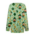 thumbnail image 5 of St.Patrick's Day T-shirt Women - Irish Lucky Clover 3/4 Sleeve Shirt, Fashion Shamrock Green Shirt, Costume for St.Patrick's Day|Style EOrangeS, 5 of 5