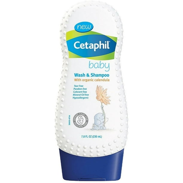 Cetaphil Baby Wash & Shampoo, Organic Calendula 7.8 oz (Pack of 2