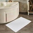 thumbnail image 3 of Zhuge 2 Pack Banded Cotton Bath Mats for Bathroom Floor [ Hotel, Spa, Tub, Shower Bath Mat Floor Towel Set ], Machine Washable & Soft & Absorbent & Quick Dry (19.7''x31.5'')- White, 3 of 4