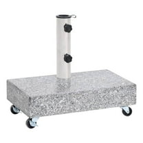 Pemberly Row Contemporary Light Granite Standard Umbrella Base in Grey