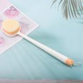 thumbnail image 6 of Unique Bargains 1 Pc Cute Long Handle Bath Brush for Bathroom White, 6 of 7
