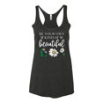 thumbnail image 2 of Wild Bobby, Be Your Own Kind of Beautiful Inspirational, Pop Culture, Women Tri-Blend Racerback Tank Top, Vintage Black, Large, 2 of 3