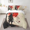 thumbnail image 2 of Castle Fairy Japanese Samurai Twin Bedding Sets 7-Piece for Kids Teens Adults,Black Red Maple Leaves Bedding Comforter Set Microfiber,Exotic Style Breathable Sheet Sets,Luxury Bedroom Decor, 2 of 8