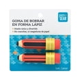 thumbnail image 1 of Goma de borrar Pen + Gear Forma de lápiz 2 piezas varios colores, 1 of 4