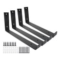 thumbnail image 4 of Soportes flotantes para estantes 4x Soporte De Estante Soporte De Esquina DIY Soporte De Estante De Pared Para Tienda Interior Oficina 20cmx4cmx15cm Fanmusic Soportes flotantes para estantes, 4 of 7