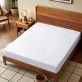 thumbnail image 2 of Lirex King Size Fitted Sheet, 100% Cotton Deep Pocket Bed Sheet, Soft Breathable White, 2 of 7