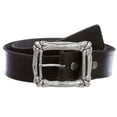 thumbnail image 2 of 1 3/4" Snap on Cowboy Curved Bone Vintage Cowhide Thick Leather Casual Jean Belt, 2 of 5