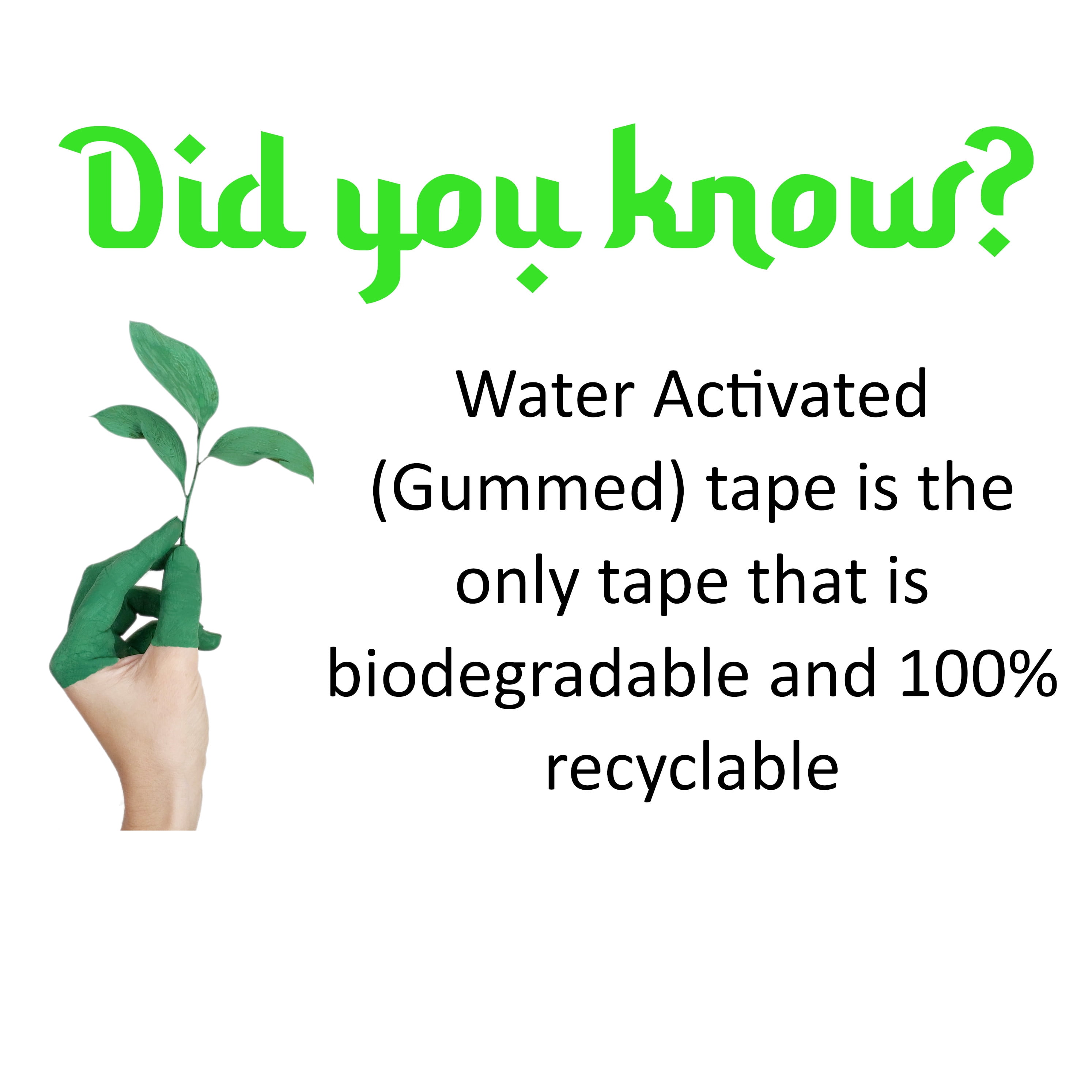 Water Activated Manual Desktop Gum Tape Dispenser Green with Reinforced Kraft Paper Gummed Tape 2.75In x 75 feet Eco Friendly for Sealing Shipping Boxes