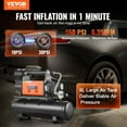 thumbnail image 2 of VEVOR 12V Heavy Duty Air Compressor with 6L Tank Kit, 6.35 CFM Portable Tire Inflator, 150PSI Offroad Air Compressor with Digital Pressure Gauge Tire Inflator for Trucks Car SUV 4 x 4 Vehicle RV, 2 of 9