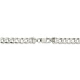 thumbnail image 3 of White Sterling Silver chain Curb Flat 24 in 8 mm 8mm Close Link, 3 of 5