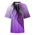 thumbnail image 3 of KDDYLITQ Womens Polo Shirts Self Wicking Short Sleeve Loose Lightweight Summer Shirts Wicking Collared Casual Tees Purple 3XL, 3 of 4