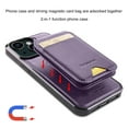 thumbnail image 2 of Decase Magnetic PU Leather Wallet Phone Case for iPhone 14 Plus, RFID Blocking, Mag-Safe Compatible, 2-in-1 Removable Card Holder,Shockproof Flip PU Leather Phone Cover,Purple, 2 of 10