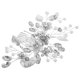 thumbnail image 5 of BESTYASH Bridal Hair Side Comb with Silver Flower and Rhinestone Accents for Elegant Wedding Hairstyles, 5 of 8