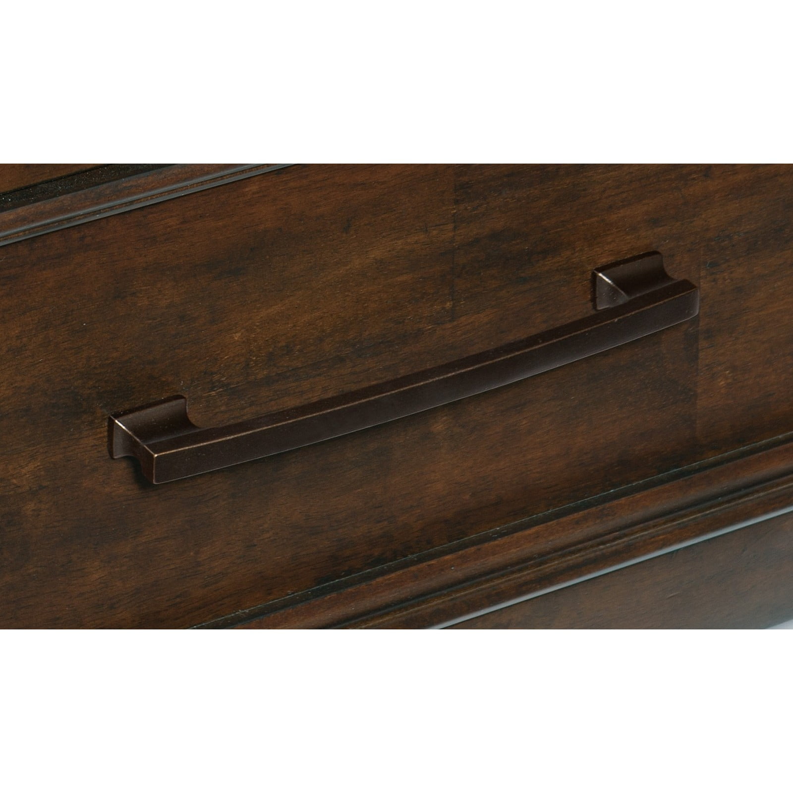 Miekor Furniture Classic Brown Finish Nightstand of 3x Drawers Mango Veneer Wood Transitional Bedroom Furniture W5U292