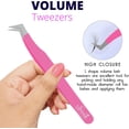 thumbnail image 3 of SIVOTE Pinces à Cils pour Extensions de Cils pour Volume, Isolation & Cils Classiques, Lot de 3, Rose, 3 of 7