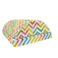 thumbnail image 1 of Chevron Foot Rest, Colorful Geometric Chevron Design with Grunge Properties Modern Graphic, Non-Slip Backing Adjustable Ergonomic Memory Foam Leg Support for Office, Multicolor, by Ambesonne, 1 of 5