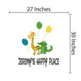 thumbnail image 3 of KIDS ROOM - Easy to Apply Vinyl Safari Animals Decoration Giraffe & Crocodile Multicolored Balloons Design Kids Playroom Bedroom Customized Name Wall Decal Sticker 27" x 30", 3 of 3