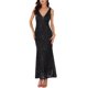 thumbnail image 1 of INSPIRE CHIC Vestido de cóctel maxi sin mangas con lentejuelas y escote en V para mujer, color negro, talla L, 1 of 6