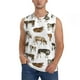 thumbnail image 1 of Fotbe Cow Men's Camiseta sin Mangas Estampada para Hombres, Playera Casual para Gimnasio, Entrenamiento, Playa-Small, 1 of 7