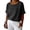 Black, variant on Womens Short Sleeve T Shirt Crew Neck Cotton Linen T Shirt Loose Pullover Top Summer Khaki