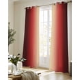 thumbnail image 5 of Dark Red Ombre Sheer Curtains 63 Inch Length 2 Panels Set for Living Room/Bedroom, Modern Yellow Gradient Farmhouse Art Kitchen Curtains Grommet Semi-Sheer Curtains Drapes Window Treatments 42"x63"x2, 5 of 7