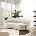 thumbnail image 5 of 82.7-Inch Modern Sofa, Large 3-Seater Couch with 1 Matching Pillow, Comfortable Living Room Curved Sofa, Beige, 5 of 5